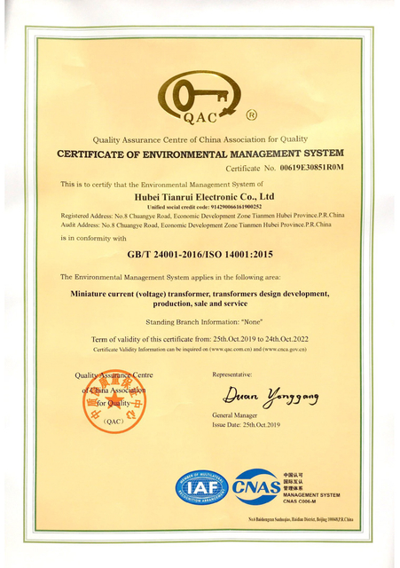 2 _ 0008 _ 2019 年 环境 管理 体系 认证 证书 英文կ