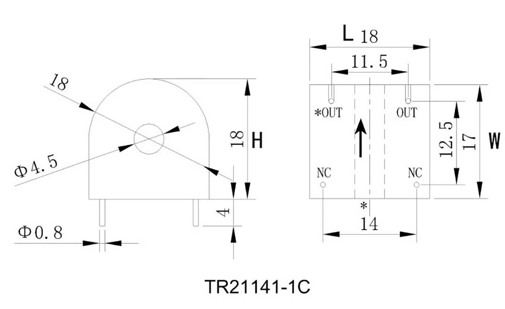 TR21141 Миниатюрный трансформатор тока